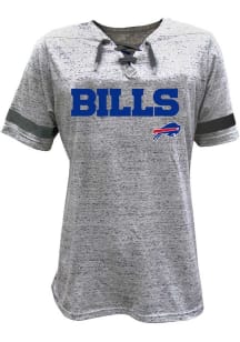 Buffalo Bills Womens Grey Lace Up Short Sleeve T-Shirt