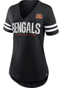 Cincinnati Bengals Womens Black Rhinstone Short Sleeve T-Shirt