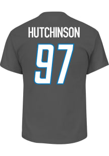 Aidan Hutchinson Detroit Lions Mens Player Pigment Big and Tall Player Tee - Black