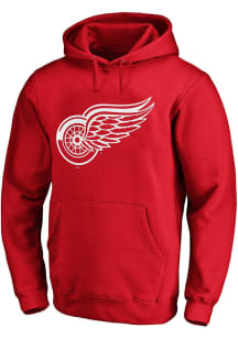 Detroit Red Wings Mens Red Primary Logo Big and Tall Hooded Sweatshirt