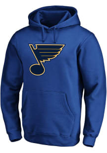 St Louis Blues Mens Blue Primary Logo Big and Tall Hooded Sweatshirt