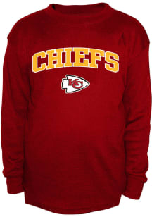 Kansas City Chiefs Mens Red Thermal Crew Neck Big and Tall Long Sleeve T-Shirt