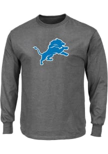 Detroit Lions Mens Black Primary Logo Big and Tall Long Sleeve T-Shirt