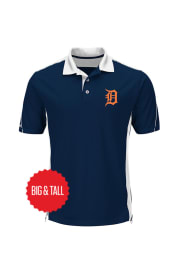 Detroit Tigers Mens Navy Blue Big and Tall Polos Shirt