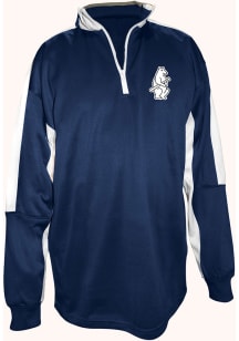 Chicago Cubs Mens Navy Blue Logo Big and Tall Qtr Zip