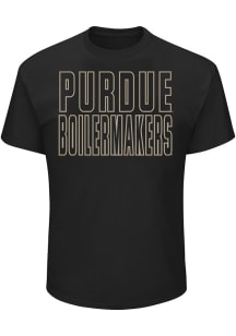 Purdue Boilermakers Flat Name Big and Tall T-Shirt - Black