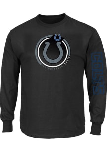 Indianapolis Colts Mens Black Black Pop Big and Tall Long Sleeve T-Shirt