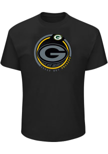 Green Bay Packers Mens Black Black Pop Big and Tall T-Shirt