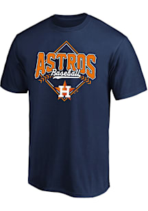Houston Astros Mens Navy Blue Diamond Big and Tall T-Shirt