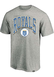 Kansas City Royals Mens Grey Walk Tall Franklin Big and Tall T-Shirt