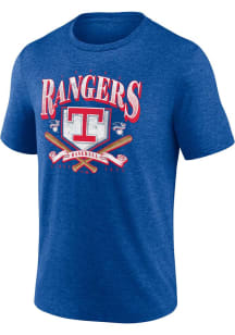 Texas Rangers Mens Light Blue Bat Big and Tall T-Shirt