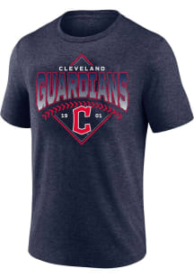 Cleveland Guardians Mens Navy Blue Bat Big and Tall T-Shirt