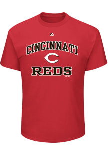 Cincinnati Reds Mens Red Heart Big and Tall T-Shirt
