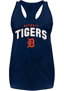 Detroit Tigers Womens Navy Blue Rhinestone Tank Top