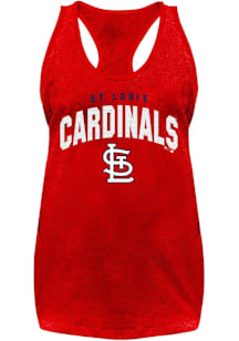 St Louis Cardinals Womens Red Rhinestone Tank Top