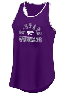 Womens Purple K-State Wildcats Contrast Trim Tank Top
