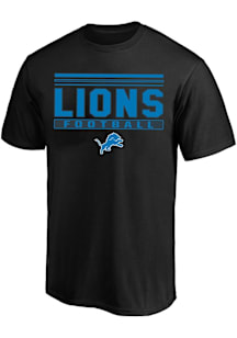 Detroit Lions Mens Black Pop Print Big and Tall T-Shirt