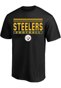 Pittsburgh Steelers Mens Black Pop Print Big and Tall T-Shirt
