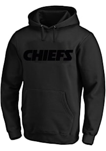 Kansas City Chiefs Mens Black Tonal Big and Tall Hooded Sweatshirt