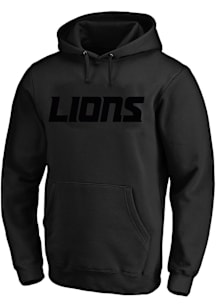 Detroit Lions Mens Black Tonal Big and Tall Hooded Sweatshirt