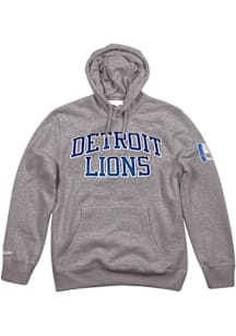 Detroit Lions Mens Grey Playoff Win Big and Tall Hooded Sweatshirt