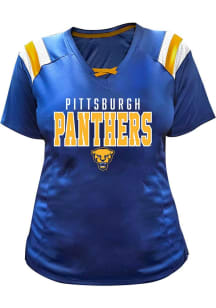 Pitt Panthers Lace Up Short Sleeve T-Shirt - Blue
