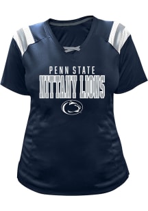 Penn State Nittany Lions Lace Up Short Sleeve T-Shirt - Navy Blue