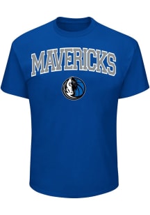 Dallas Mavericks Mens Blue Arch Over Logo Big and Tall T-Shirt