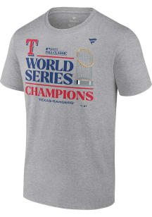 Texas Rangers Mens Grey 2023 WS Champs LR Big and Tall T-Shirt