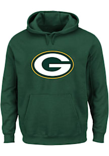Green Bay Packers Mens Green Logo Big and Tall Hooded Sweatshirt