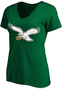 Philadelphia Eagles Womens Kelly Green Fair Catch Short Sleeve T-Shirt