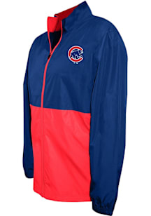Chicago Cubs Mens Blue Half Anorak Big and Tall Light Weight Jacket