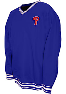 Philadelphia Phillies Mens Light Blue Nylon Pullover Big and Tall Light Weight Jacket