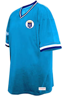 Kansas City Royals Mens Light Blue Coop V-Neck Big and Tall T-Shirt