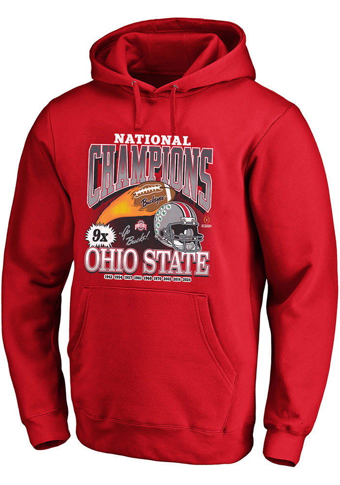 Ohio State Buckeyes Red 2024 Football National Champions Big