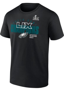 Philadelphia Eagles Mens Black 2024 Super Bowl Participant Iconic Victory Big and Tall T-Shirt