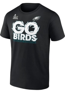 Philadelphia Eagles Mens Black 2024 Super Bowl Participant Hometown Big and Tall T-Shirt
