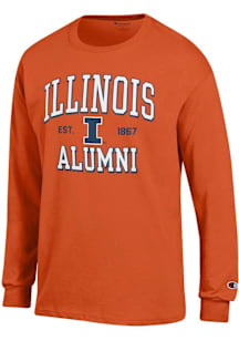 Champion Illinois Fighting Illini Orange Est Alumni Jersey Long Sleeve T Shirt