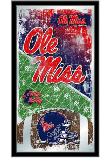 Ole Miss Rebels Football Hanging Back Bar Mirror