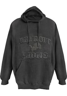 Detroit Lions Mens Black Heathered Big and Tall Hooded Sweatshirt