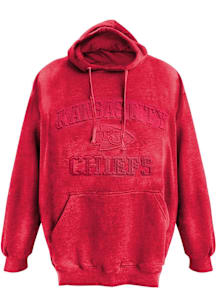 Kansas City Chiefs Mens Red Heathered Big and Tall Hooded Sweatshirt