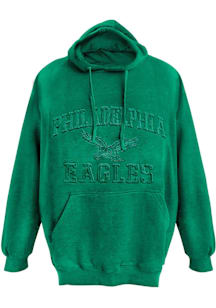 Philadelphia Eagles Mens Kelly Green Retro Heathered Big and Tall Hooded Sweatshirt