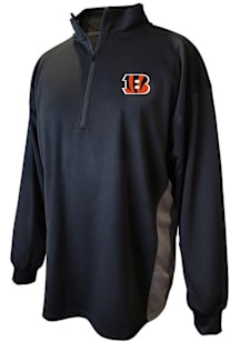 Cincinnati Bengals Mens Black Side Panel Big and Tall Qtr Zip