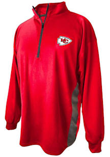 Kansas City Chiefs Mens Red Side Panel Big and Tall Qtr Zip