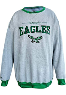 Philadelphia Eagles Mens Kelly Green Contrast Dyed Big and Tall Crew Sweatshirt