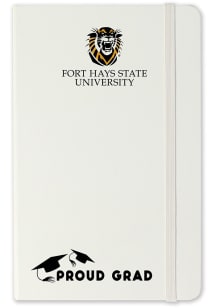 Fort Hays State Tigers Proud Grad team logo Notebook and Folder - White