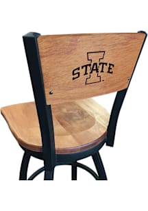 Iowa State Cyclones Maple Seat Maple Back Swivel Pub Stool - Brown