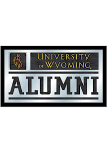 Wyoming Cowboys Alumni Hanging Back Bar Mirror