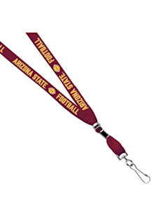 Jardine Arizona State Sun Devils 3/8 Football Sublimated w/Swivel Hook Lanyard - Red