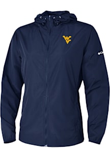 Columbia West Virginia Mountaineers Womens Navy Blue Heat Seal Prodigy Light Weight Jacket